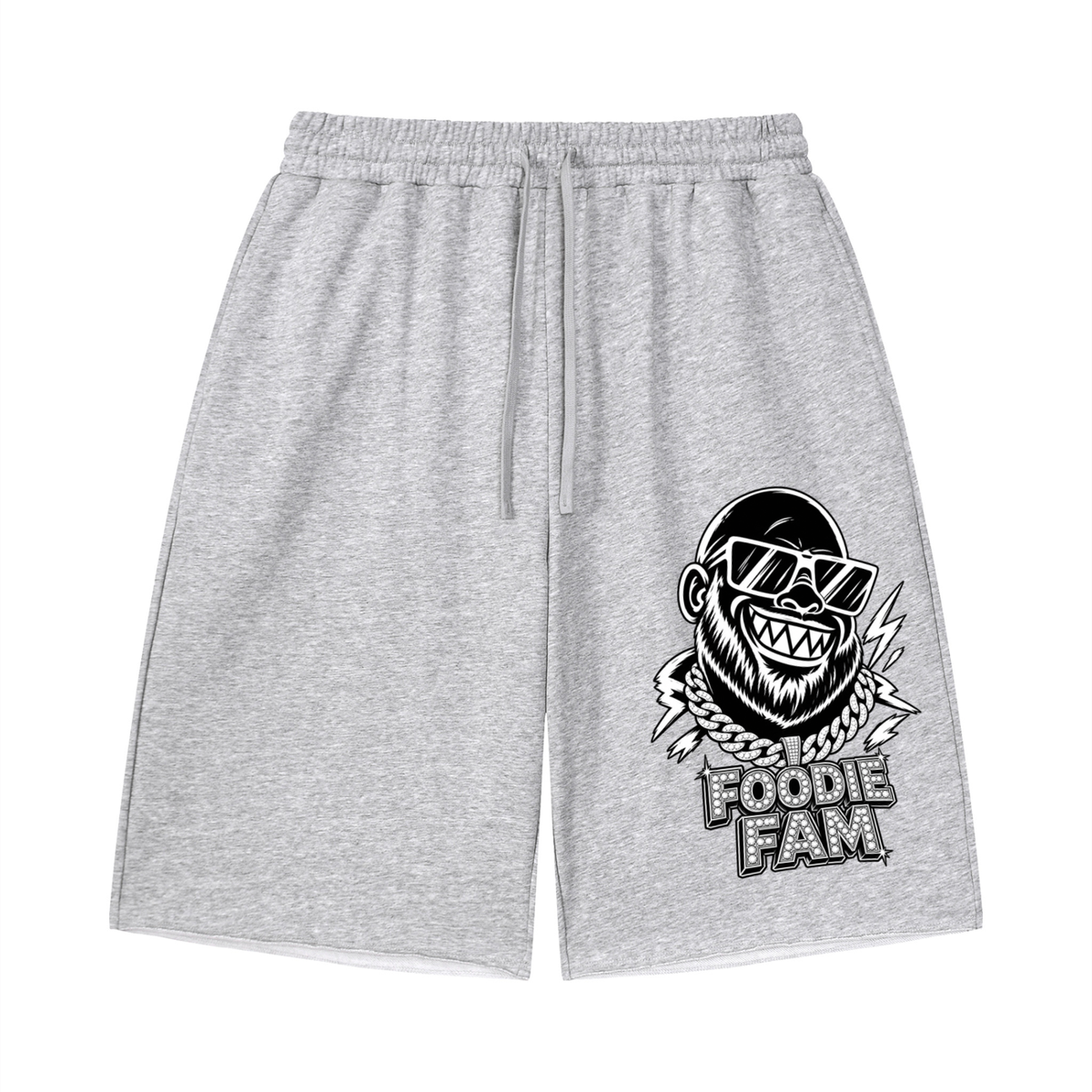 Unisex Loose Raw Edge Shorts
