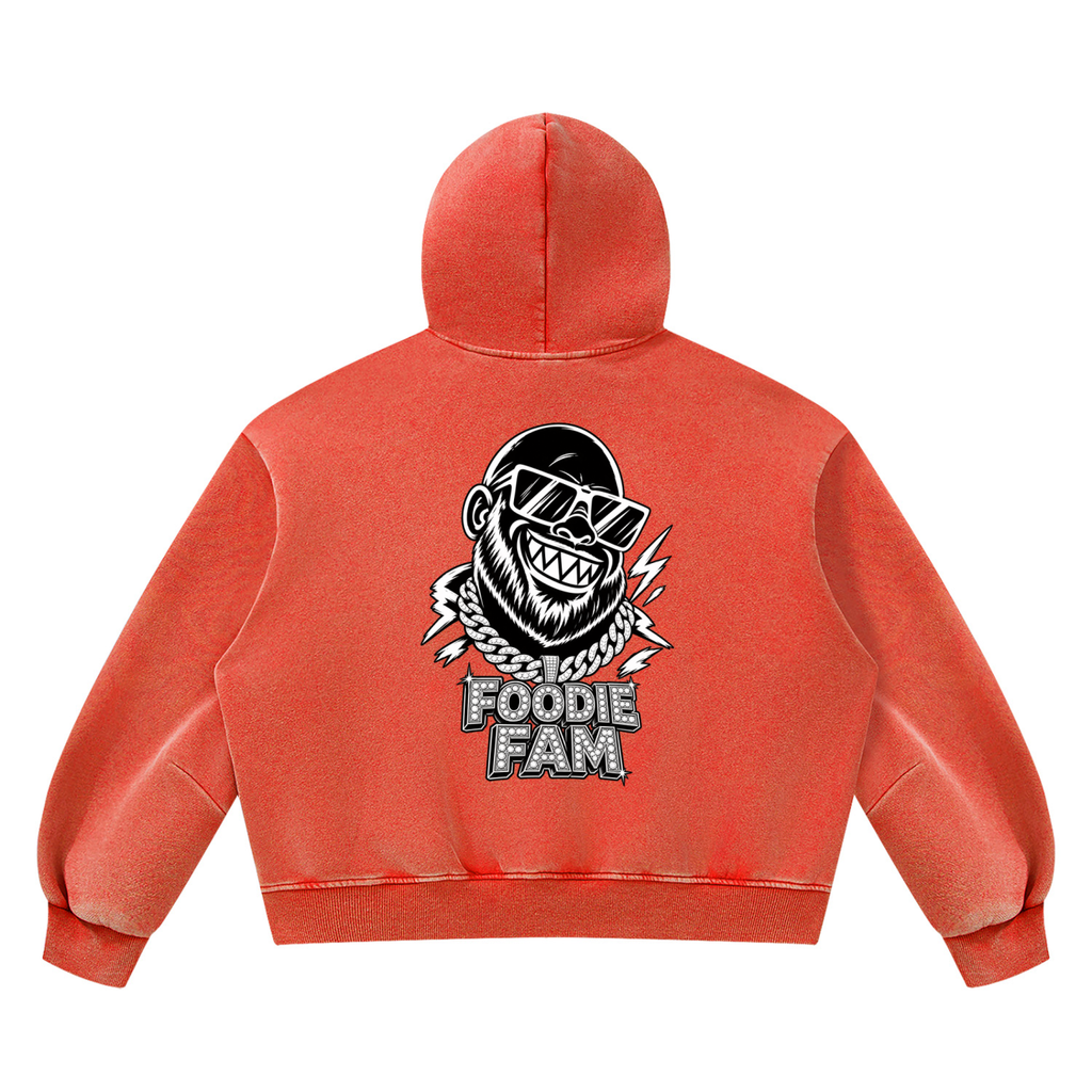 Unisex Vintage Wash Boxy Fleece Hoodie