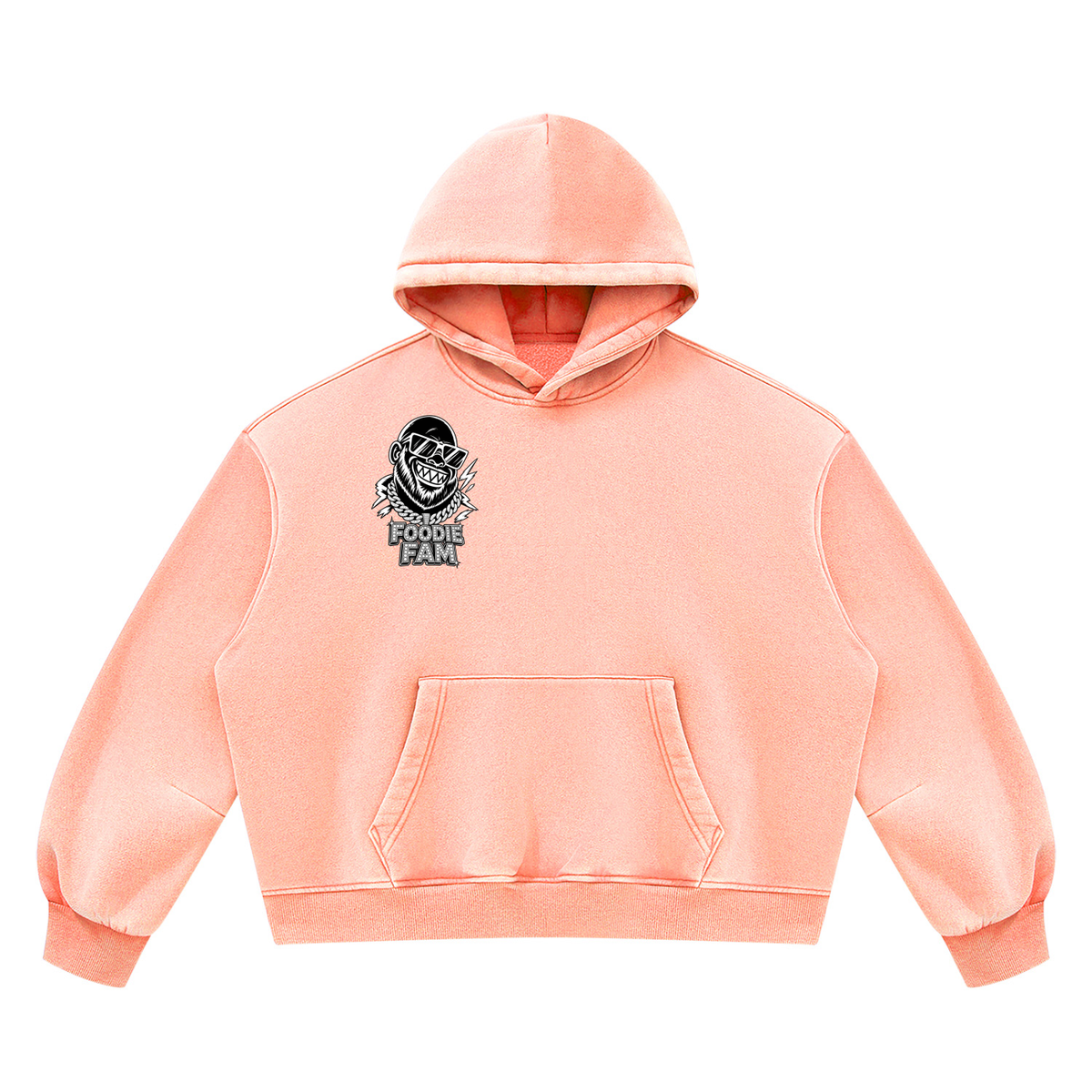 Unisex Vintage Wash Boxy Fleece Hoodie