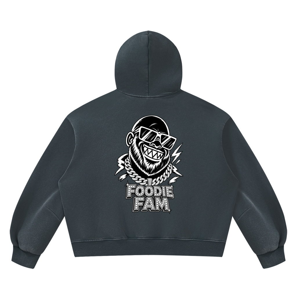 Unisex Vintage Wash Boxy Fleece Hoodie