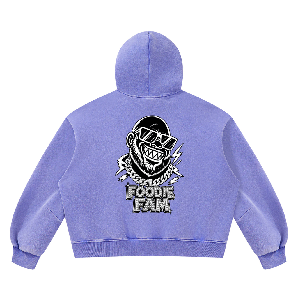 Unisex Vintage Wash Boxy Fleece Hoodie