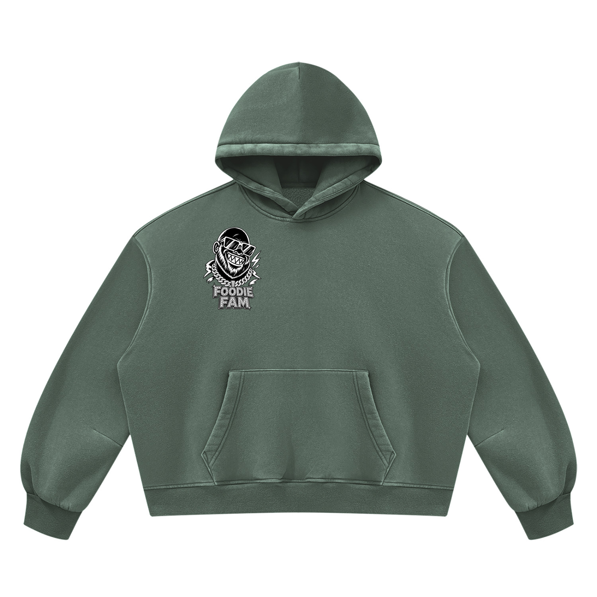 Unisex Vintage Wash Boxy Fleece Hoodie