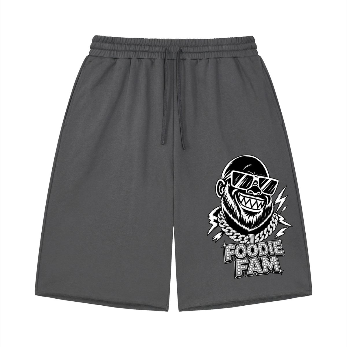 Unisex Loose Raw Edge Shorts