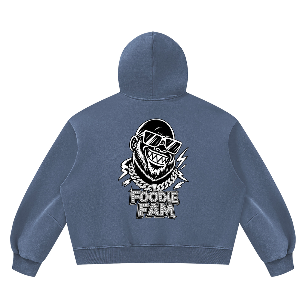 Unisex Vintage Wash Boxy Fleece Hoodie