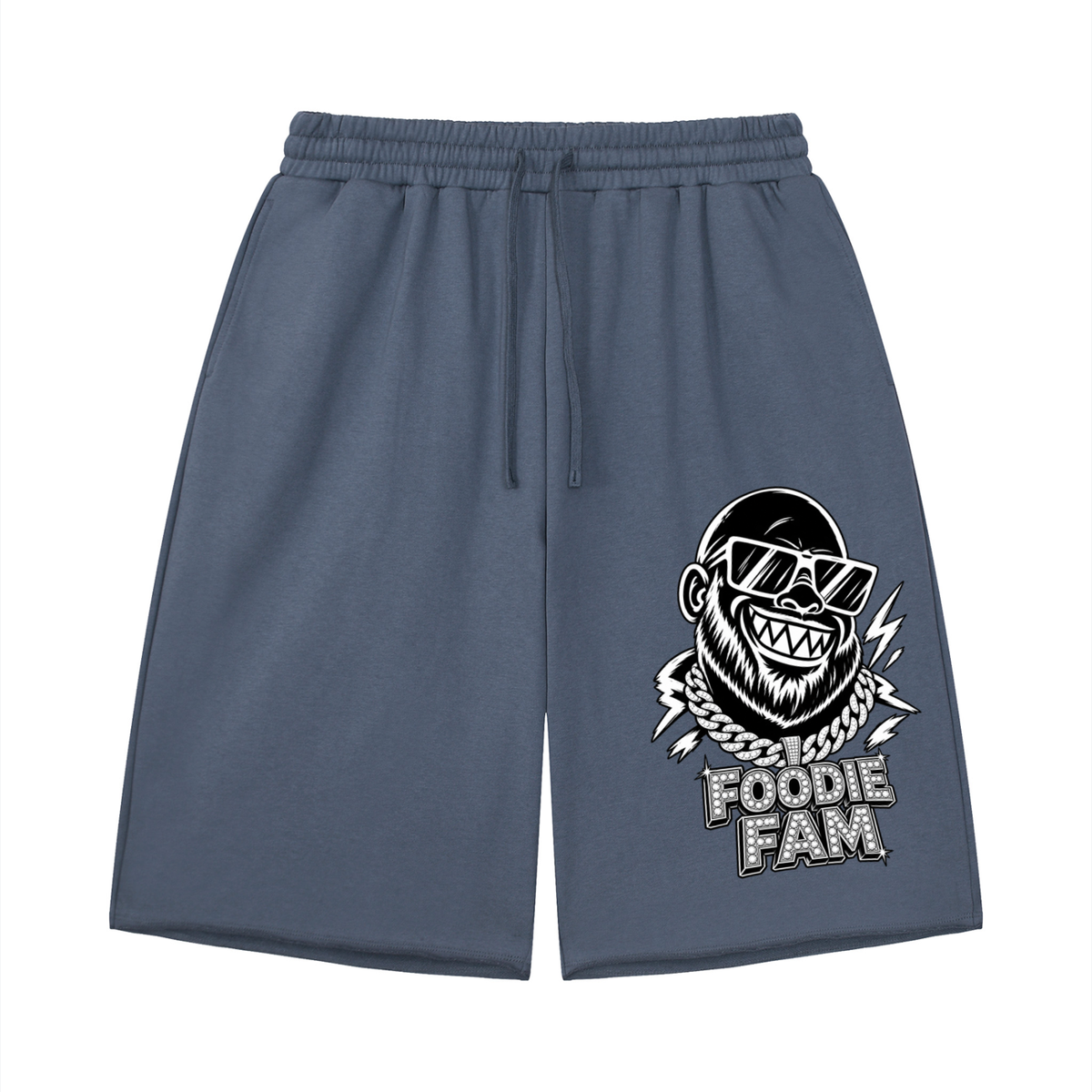 Unisex Loose Raw Edge Shorts
