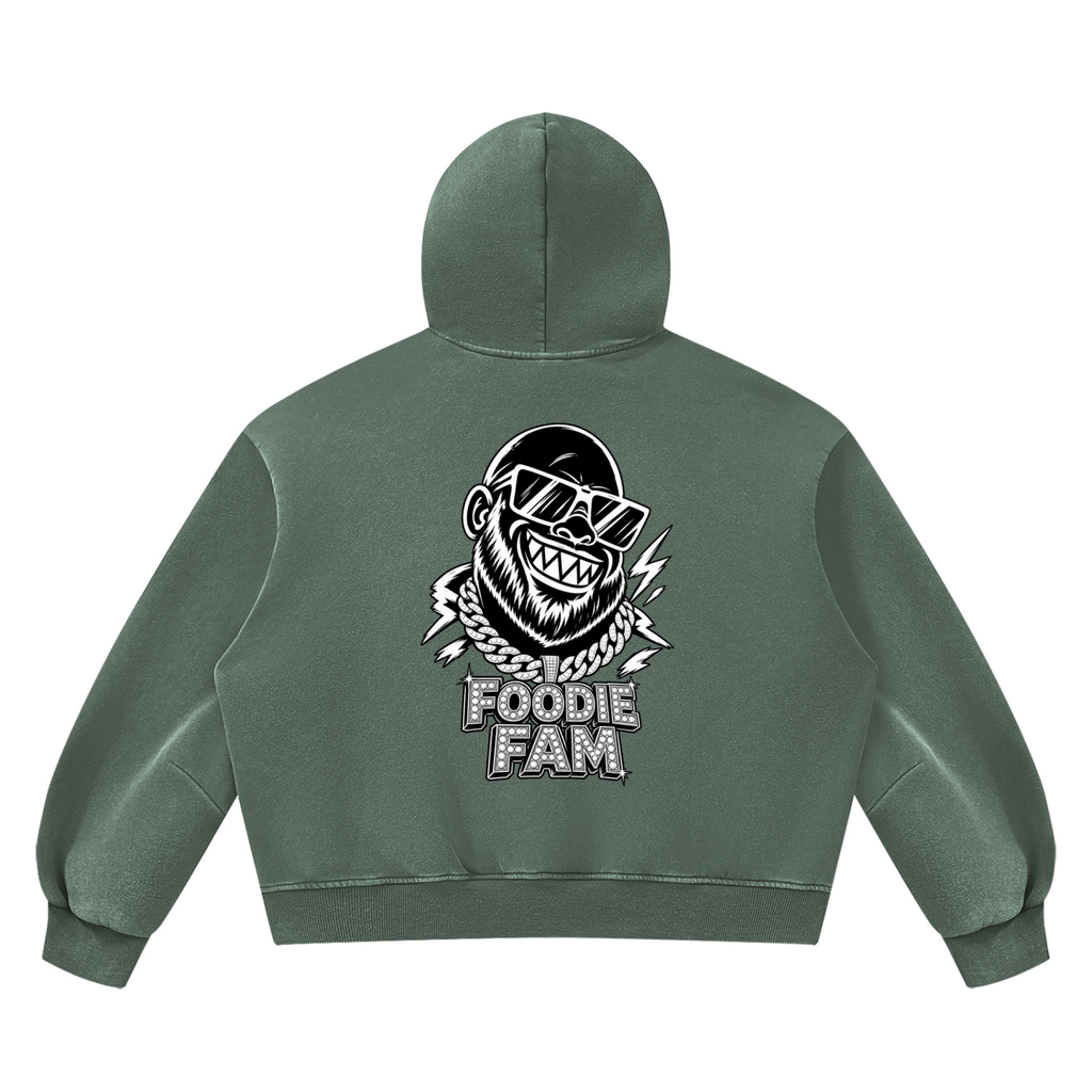 Unisex Vintage Wash Boxy Fleece Hoodie