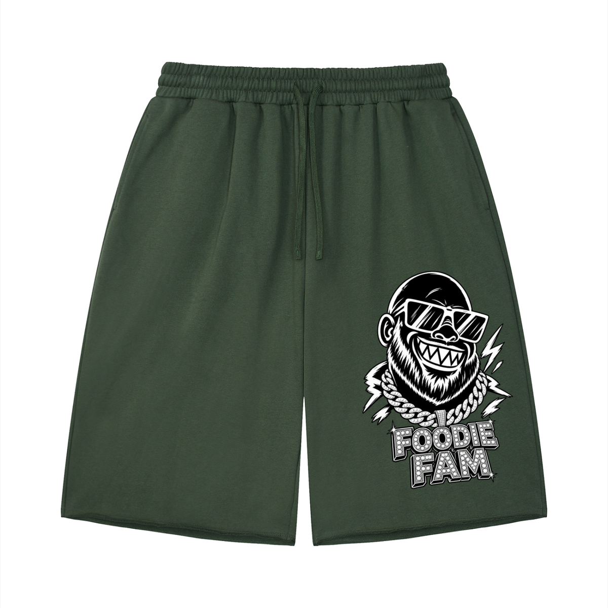 Unisex Loose Raw Edge Shorts